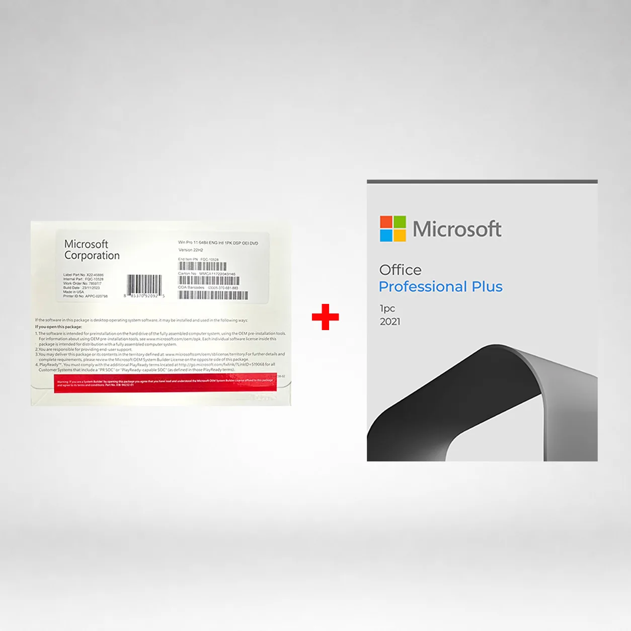 Microsoft Windows 11 Pro (DVD) with Office 2021 Pro Plus(USB)